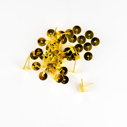 Ear Posts - Gold Plated - 8mm - 10 pcs