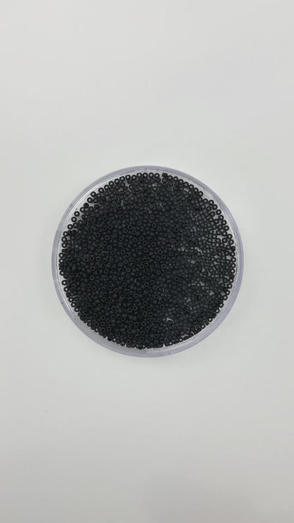 Matte Coal - Miyuki Round Seed Beads - 11/0 - 0401F - Black