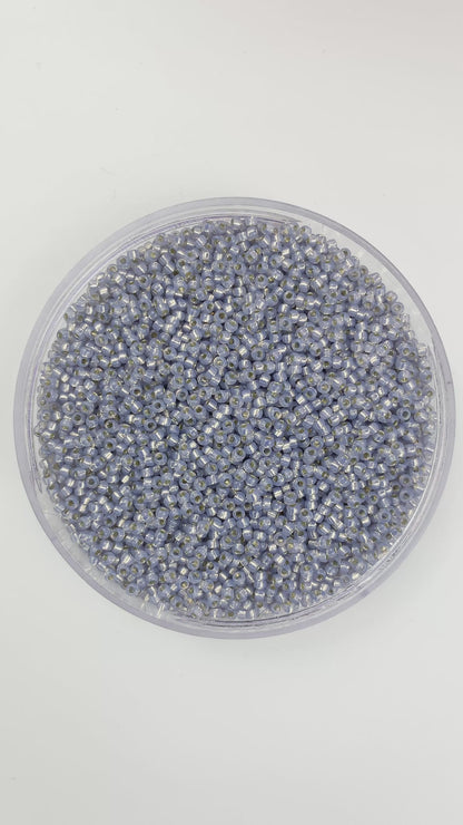 Icicle - Miyuki Round Seed Beads (0576) | 11/0 Silver-Lined Cool Blue Finish | 10g