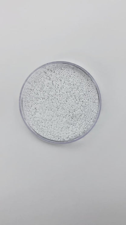 Matte Chalk White - Miyuki Round Seed Beads - 11/0 - 0402F