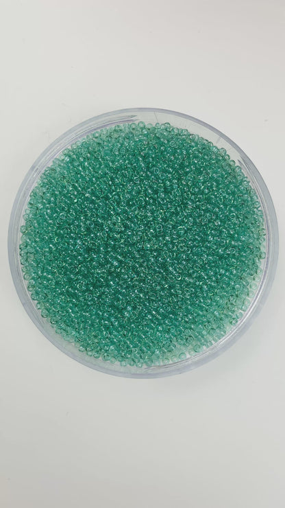 Riptide - Miyuki Round Seed Beads (2445) | 11/0 Aqua Blue Transparent Finish | 10g