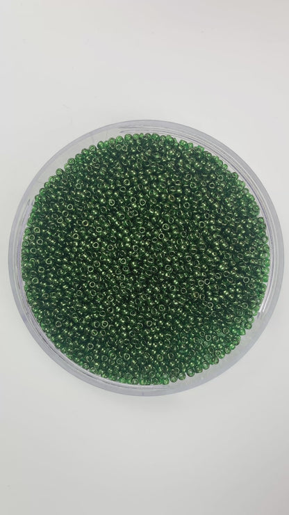 Pine - Miyuki Round Seed Beads (0306) | 11/0 Dark Green Metallic Finish | 10g