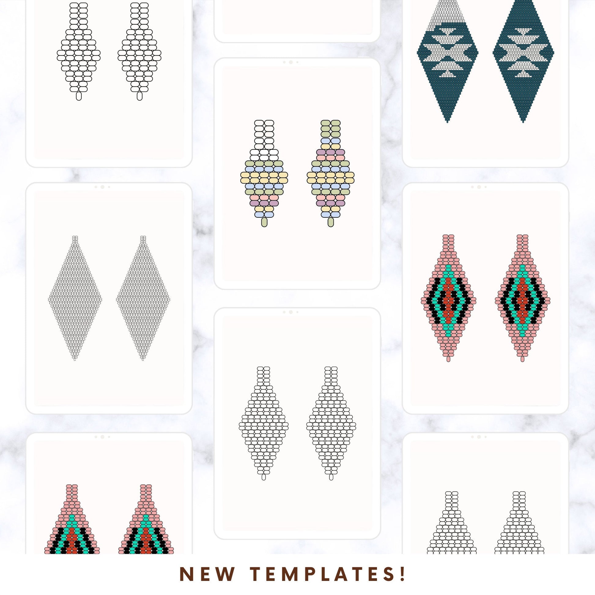 BUNDLE 25 Double Brick Stitch Diamond Earring Beading Templates for Ta – The Wholeness Shop bundle-25-double-brick-stitch-diamond-earring-beading-templates-for-ta-the-wholeness-shop